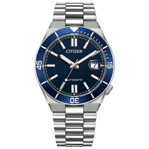 NJ0230-59L CITIZEN COLLECTION Mechanical �V�`�Y���R���N�V���� �u���[/�V���o�[ �X�|�[�c �@�B�� �V�[�X���[�o�b�N �t��]�h�~�x�[�� �f�C�g�\�� �����Y �r���v �������K�i ��������