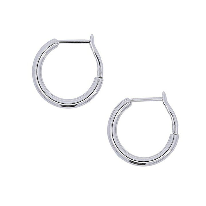 楽天市場】（269021）フープピアス 2mm-15mmサイズ K18WG リングピアス 