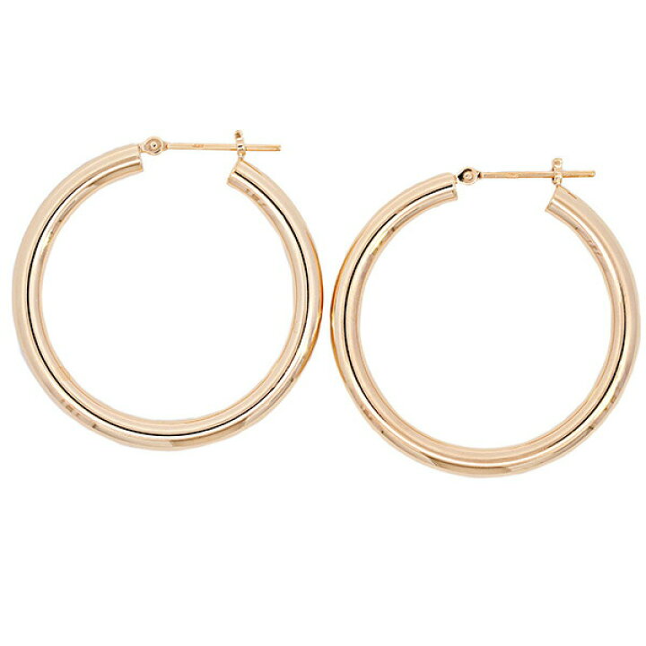 楽天市場】（k330）フープ 輪っか ピアス 18k 3mm×30mm K18フープ 