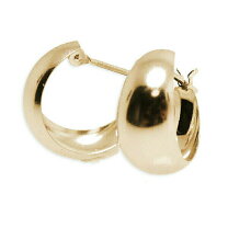 楽天市場】フープピアス k18 7mm×13mm ムーンピアスの通販