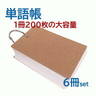 200枚綴り　単語帳　受験　多目的カード　英単語　暗記　勉強　文房具　55mm×90mm　（カードリング除く…