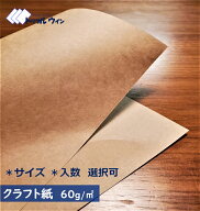 【ポイント20倍！9/4 20:00~9/11 01:59】クラフト紙 60g 「サイズ」「入数」をお選び頂けます。 ハトロン…