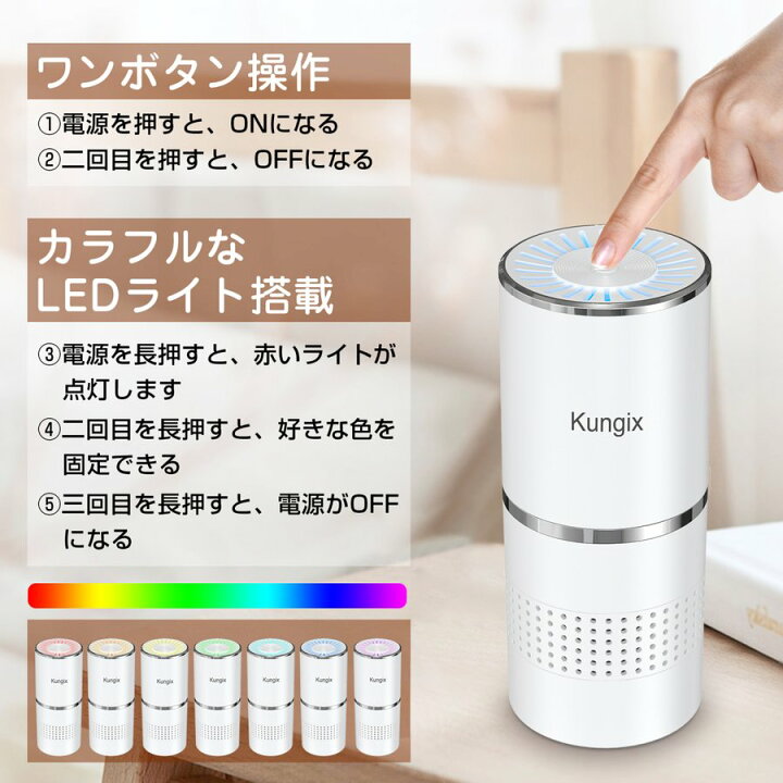 楽天市場 車載 空気清浄機 10畳対応 小型イオン発生器 除菌消臭 脱臭器 コンパクト 空気の塵 花粉 タバコの煙 ウイルス対策 除去 静音 自動オフ Usbケーブル付き Pm2 5対応 オフィス 寝室 車内 卓上など対応 Triple Shop