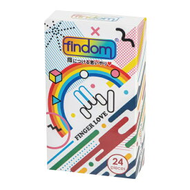 findom フィンドム フィンガーグローブ 指用サック 24個入 フルーツフレーバー 潤滑加工 衛生グッズ ビューティー雑貨 使い捨て 衛生用品