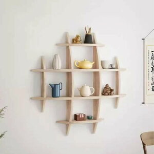 【今月31日までにご注文で5%割引!】ウォールシェルフ 壁掛け飾り棚 おしゃれ 木製 壁棚 丸型 珍品棚 飾り棚 木製 花台 茶器 和室 置物 ディスプレイ ンテリア 壁につけられる家具 収納たな棚