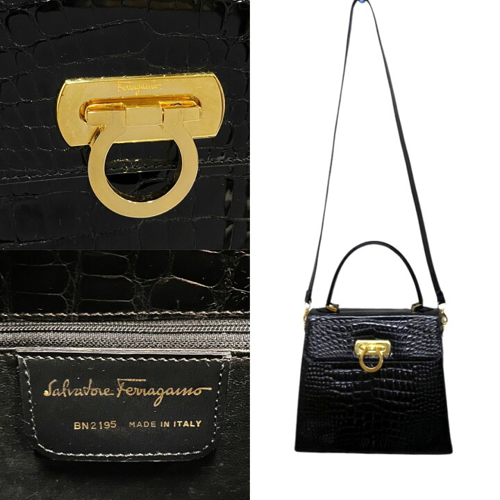 楽天市場】【ポイント2倍】極 美品 Salvatore Ferragamo フェラガモ  