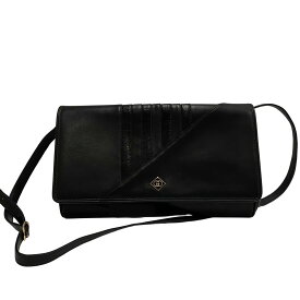 【ポイント2倍】極 美品 GUCCI グッチ オールドグッチ ヴィンテージ GG ロゴ 金具 レザー 本革 2way ミニ ショルダーバッグ クラッチバッグ ブラック 97447【送料無料】【中古】