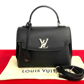 【ポイント5倍】ほぼ未使用 袋付き LOUIS VUITTON ルイヴィトン ロックミー エヴァー ミニ レザー 2way ハンドバッグ ショルダーバッグ ノワール 341-2【送料無料】【中古】