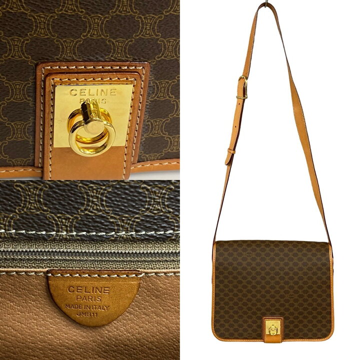 楽天市場】【ポイント2倍】極 美品 CELINE セリーヌ マカダム ブラゾン 