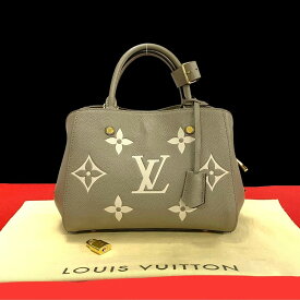 【ポイント2倍】ほぼ未使用 LOUIS VUITTON モノグラムアンプラント ルイヴィトン モンテーニュ BB レザー ハンドバッグ トートバッグ ベージュ 90824【送料無料】【中古】