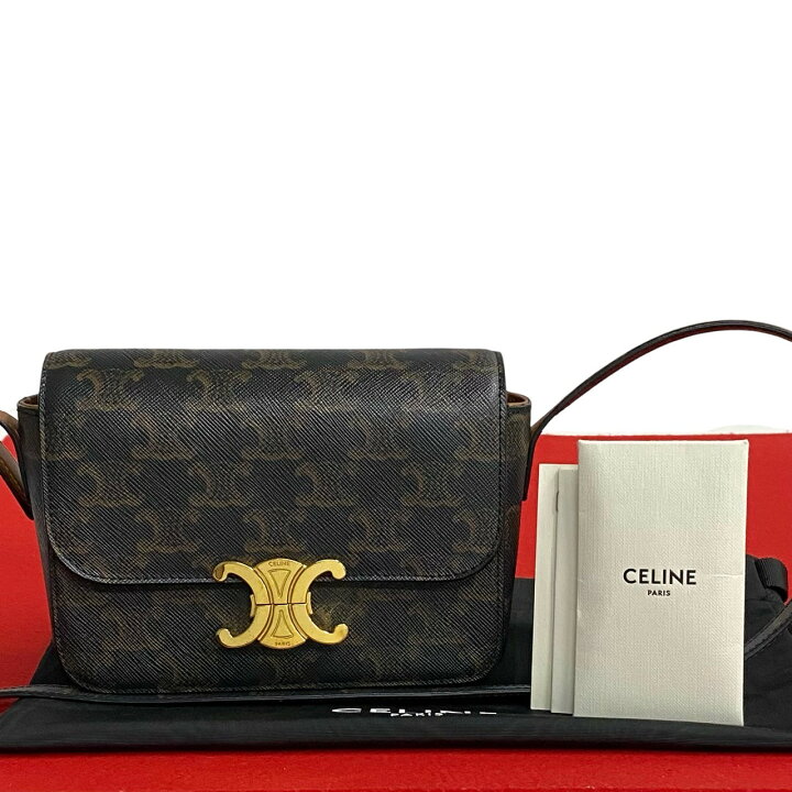 楽天市場】【ポイント2倍】極 美品 袋付 CELINE セリーヌ トリオンフ 