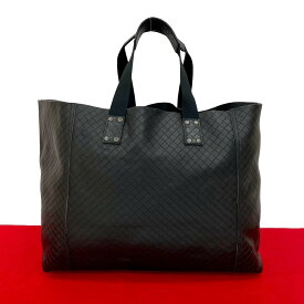 【ポイント2倍】極 美品 BOTTEGA VENETA ボッテガヴェネタ イントレッチオ ミラージュ レザー 本革 トートバッグ ハンドバッグ ブラック 黒 30057【送料無料】【中古】