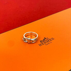 【ポイント2倍】極 美品 HERMES エルメス サンチュール ベルト モチーフ シルバー925 リング 指輪 11号 アクセサリー 小物 シルバー 586-6【送料無料】【中古】