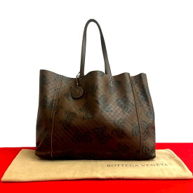 【ポイント2倍】極 美品 BOTTEGA VENETA ボッテガヴェネタ ミラージュ イントレッチオ レザー バタフライ トートバッグ ハンドバッグ ブラウン 86391【送料無料】【中古】