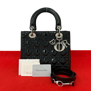Dior Lady Dior 2WAYショルダーバッグ 千鳥格子 ブラック ディオール 