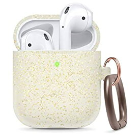 【中古】 elago AirPods 対応 ケース カラビナ 付 シリコン 製 カバー 耐衝撃 傷防止 落下防止 保護 アクセサリー