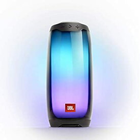 【中古】 JBL PULSE 4 Bluetoothスピーカー USB C充電 IPX7防水 マルチカラーLED ポータブル ブラック JBLPULSE4BLK