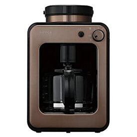 【中古】 siroca 全自動コーヒーメーカー SC-A121 カッパーブラウン ガラスサーバー ミル内蔵 ドリップ方式 保温 蒸らし