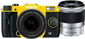 【中古】 PENTAX ミラーレス一眼 Q10 ダブルズームキット [標準ズーム 02 STANDARD ZOOM ・望遠ズーム 06 TELEPHOTO ZOOM] イエロー ブラック023 Q10 WZOO