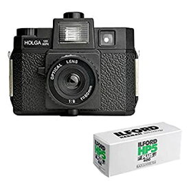 【中古】 Holga 120GCFN ミディアムフォーマットフィルムカメラ Ilford HP5 Plus 白黒ネガフィルム付き (120ロールフィルム) バンドル