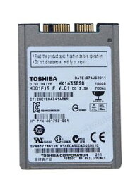 【中古】 東芝 TOSHIBA 1.8インチ 内蔵 ハードディスク 160GB micro sata 5400rpm 8mm hdd MK1633GSG
