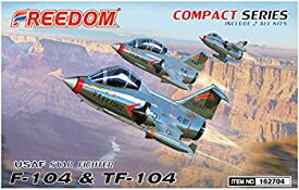 【中古】 フリーダムモデルキット コンパクトシリーズ アメリカ空軍 F-104 & TF-104 プラモデル FRE162704