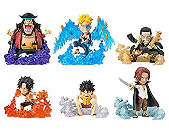 楽天市場 中古 ワンピース ワールドコレクタブルフィギュア Burst 全6種セット ルフィ エース マルコ シャンクス ティーチ クロコダイル バリューコネクト