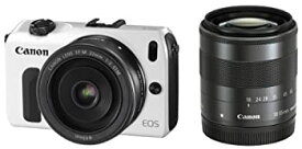 【中古】 Canon キャノン ミラーレス一眼カメラ EOS M ダブルレンズキット EF-M18-55mm F3.5-5.6 IS STM/EF-M22mm F2 STM付属 ホワイト EOSMWH-WLK