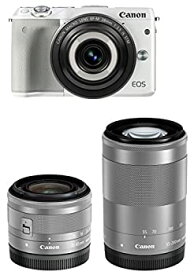 【中古】 Canon キャノン ミラーレス一眼カメラ EOS M3 (ホワイト) ・クリエイティブマクロ トリプルレンズキット EF-M28mm F3.5 IS STM EF-M15-45mm F3.5-6.3 IS STM