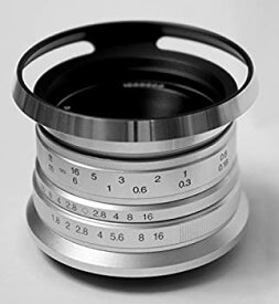 【中古】 Hengyijia (ヘンイージア) 25mm F1.8 (銀色) マニュアルフォーカス (MF) マクロレンズ Fujifilm FXインタフェースのミラーレスカメラに
