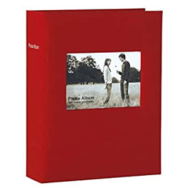【中古】 SEKISEI アルバム ポケット ハーパーハウス フレームアルバム Lサイズ 200枚収容 L 151~200枚 布 レッド XP-3250