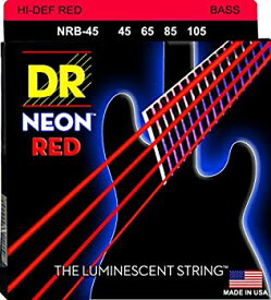 【中古】 DR ベース弦 NEON ニッケルメッキ レッド カラー コーテッド .045-.105 NRB-45