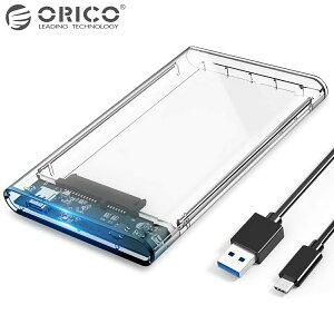 ORICO 2139C3 USB Type-C 2.5C` HDD SSD USB 3.1 GEN1 hCuP[X P[X  NA Hsv Ot ^ RpNg y SATA3.0 n[hfBXNP[X UASP ő4TB 2139C3-JP-CR IR (C)