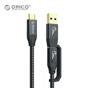 �y���������z ORICO ACC32-10-BK-BP USB-C 2 in 1 �f�[�^�P�[�u�� 1m USB Type-C 20Gbps & Type-A 10Gbps ���Ή� �I���R�y�p�b�P�[�W���X�z(2C)