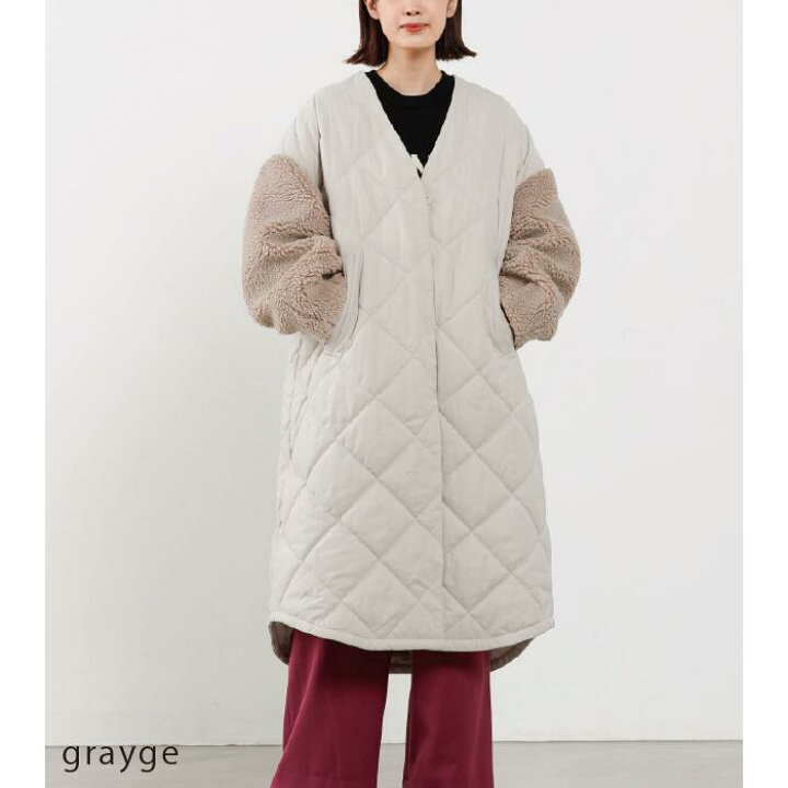 楽天市場】【70%OFF】 trois トロワ 袖 ボア キルティング ロング 