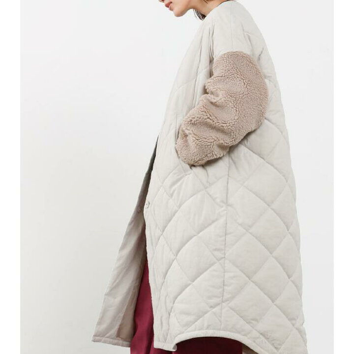楽天市場】【70%OFF】 trois トロワ 袖 ボア キルティング ロング 
