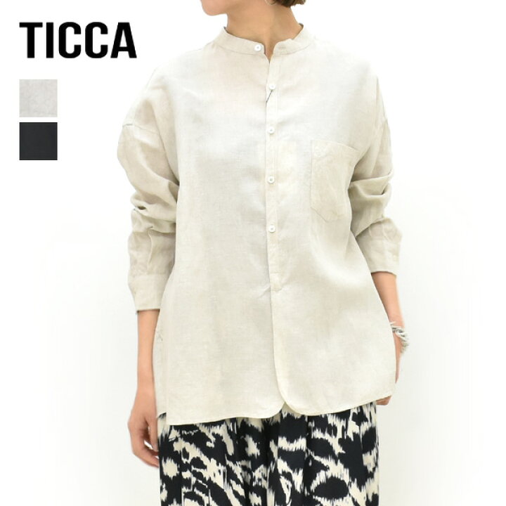 楽天市場】【2026SUMMER】TICCA ティッカ リネンノーカラーシャツ TBFS 