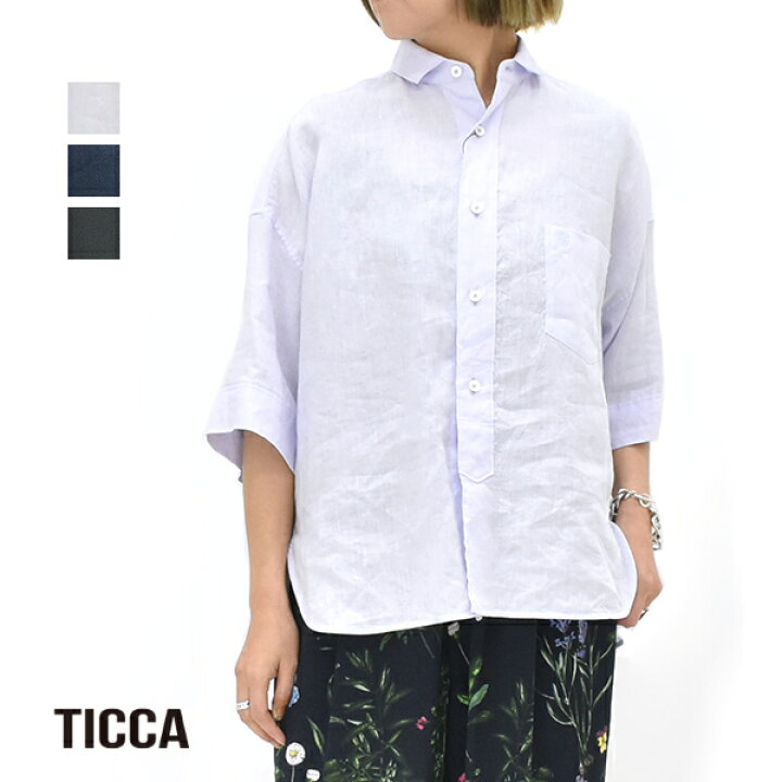 ティッカ リネン半袖シャツ サックス完売カラー 楽天市場】TICCA 