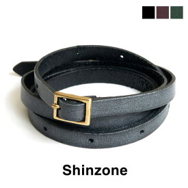 【24SS】THE SHINZONE シンゾーン Vine BELT レザーナローベルト 24SMSIT04【ブラック/ボルドー/グリーン】【送料無料】