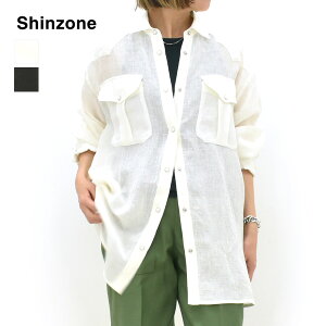 �y2026 SUMMER�zTHE SHINZONE �V���]�[�� ���l���E�G�X�^���V���c LINEN WESTERN SHIRT 26MMSBL05�y�u���b�N/�z���C�g�z�y���������z