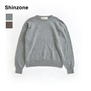 �y26AW�zTHE SHINZONE �V���]�[�� RELAXED KNIT PULLOVER �����b�N�X�j�b�g�v���I�[�o�[ �J�V�~���E�[�� 26AMSNI10 ���f�B�[�X�y�O���[/�u���E���z�y���������z�y�\��z