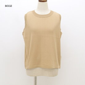 MEYAME メヤメ COTTON KNIT SLEEVELESS コットンニットタンクトップ ノースリーブ MEY-1843 レディース【ベージュ/レッド/ブルー/ブラック】【送料無料】【クリックポスト可】