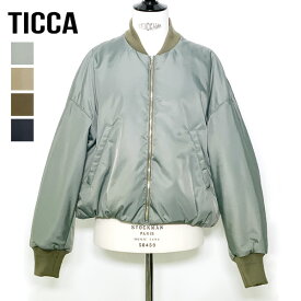 【26AW】TICCA ティッカ ショートMA-1 ブルゾン TBFA-011 レディース【カーキ/モカ/ブラウン/ブラック】【送料無料】【予約】