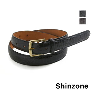 �y2025AW HOLIDAY COLLECTION �zTHE SHINZONE �V���]�[�� CROCODILE PLUMP BELT �N���R�_�C�� �p���v �x���g 25AMSIT11 ���f�B�[�X�y�u���b�N/�u���E���z�y���������z