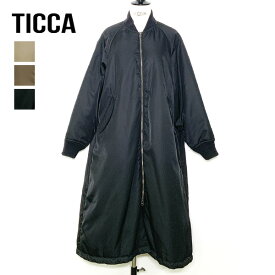 【26AW】TICCA ティッカ ロングMA-1 ジャケット TBFA-013 レディース【モカ/ブラウン/ブラック】【送料無料】【予約】