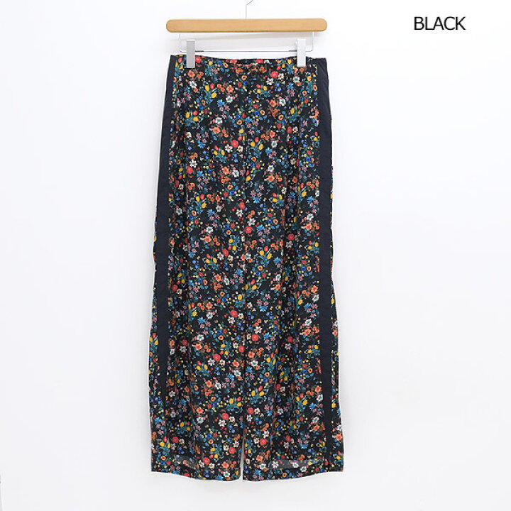楽天市場】MEYAME メヤメ SIDE LINE WIDE PANTS (FLOWER) サイド  