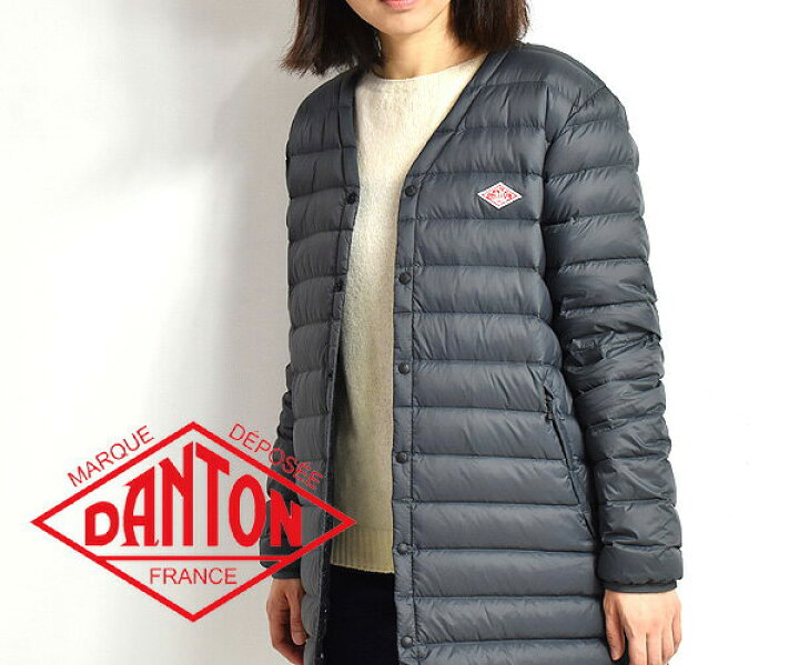 楽天市場】【19AW】DANTON ダントン Vネックロングインナーダウン 