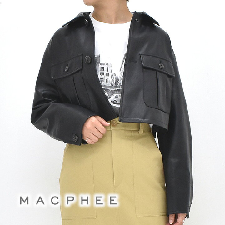 楽天市場】MACPHEE マカフィー レザーライク ショートジャケット 