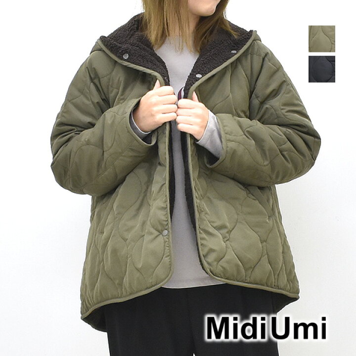 楽天市場】Midiumi ミディウミ キルティングリバーシブルフーデッド 