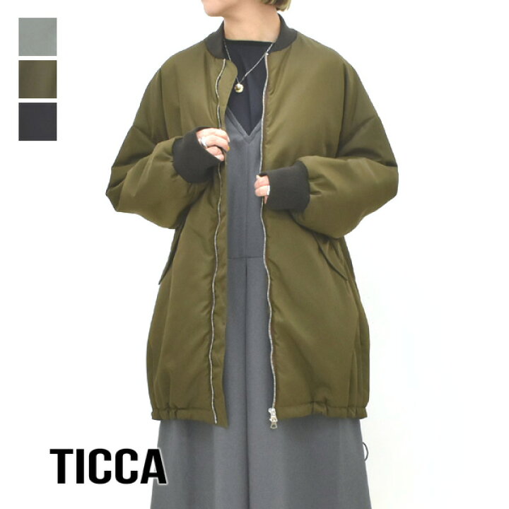 楽天市場】【25AW】TICCA ティッカ ミドルMA-1 ブルゾン TBEA-052 